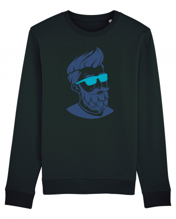 Beard Man Blue Black