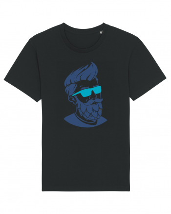 Beard Man Blue Black