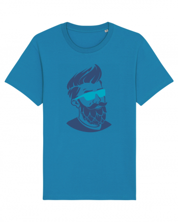 Beard Man Blue Azur