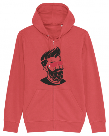 Beard Man Pink Carmine Red