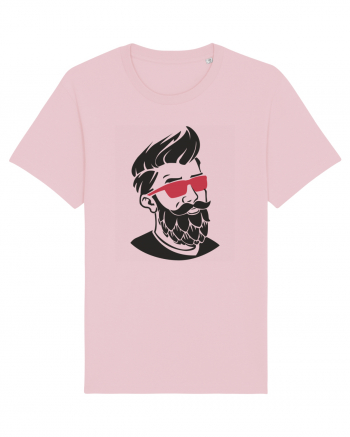 Beard Man Pink Cotton Pink