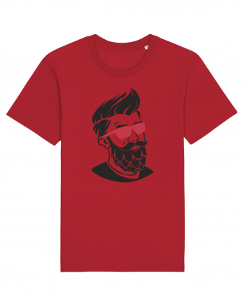 Beard Man Pink Red