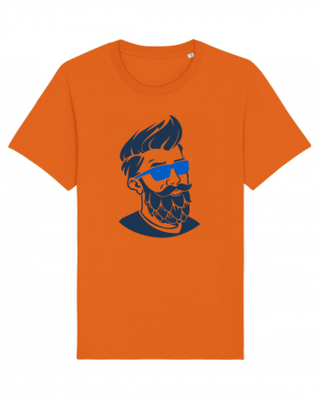 Beard Man Sky Bright Orange