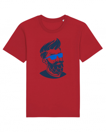 Beard Man Sky Red