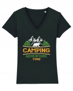 Camping Adventure Time Tricou mânecă scurtă guler V Damă Evoker