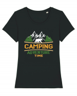 Camping Adventure Time Tricou mânecă scurtă guler larg fitted Damă Expresser