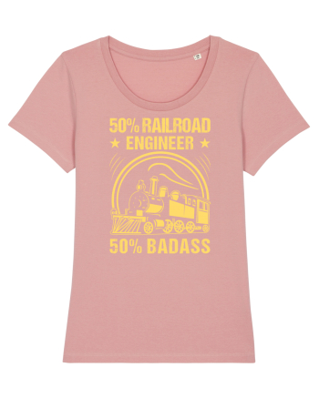 50% Railroad Engineer 50% Badass Canyon Pink