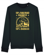 50% Railroad Engineer 50% Badass Bluză mânecă lungă Unisex Rise