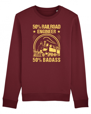 50% Railroad Engineer 50% Badass Burgundy