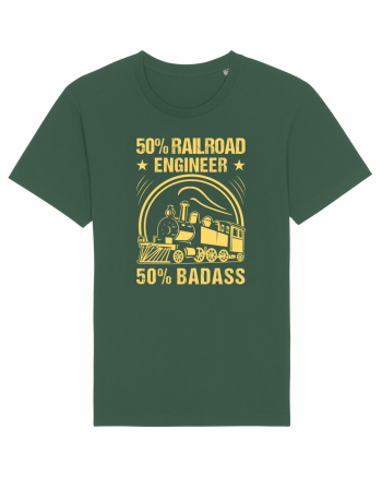 50% Railroad Engineer 50% Badass Bottle Green