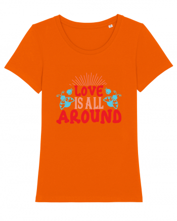 Love Is All Around Bright Orange