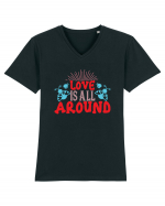 Love Is All Around Tricou mânecă scurtă guler V Bărbat Presenter