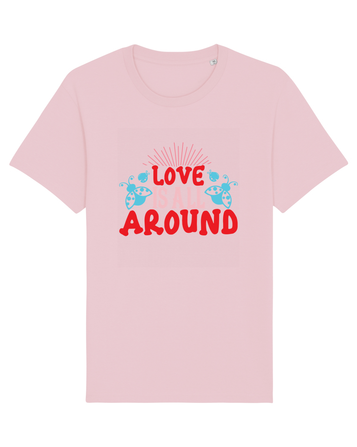 Tricou mânecă scurtă Unisex Rocker Cotton Pink