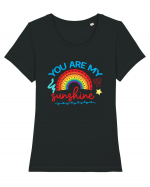 You Are My Sunshine Tricou mânecă scurtă guler larg fitted Damă Expresser