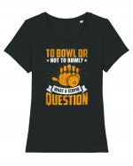 To bowl or not to bowl Tricou mânecă scurtă guler larg fitted Damă Expresser