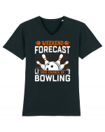 Weekend forecast 100% chance of bowling Tricou mânecă scurtă guler V Bărbat Presenter