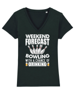 Weekend forecast bowling Tricou mânecă scurtă guler V Damă Evoker