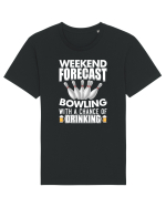 Weekend forecast bowling Tricou mânecă scurtă Unisex Rocker