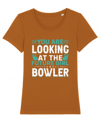 You are looking at the future girl bowler Roasted Orange