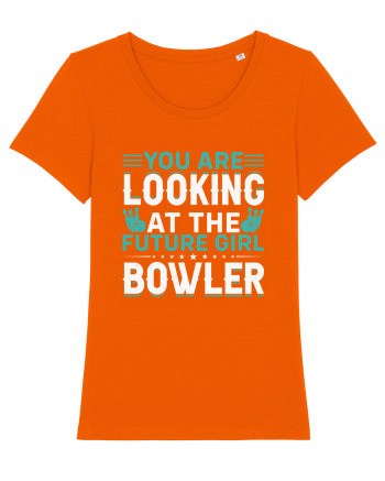 You are looking at the future girl bowler Bright Orange