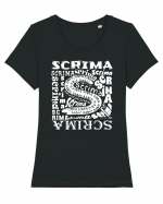 Scrima Tricou mânecă scurtă guler larg fitted Damă Expresser