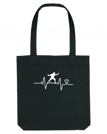 Heart Beat I love fencing Black