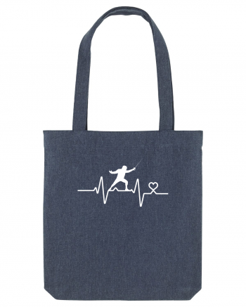 Heart Beat I love fencing Midnight Blue