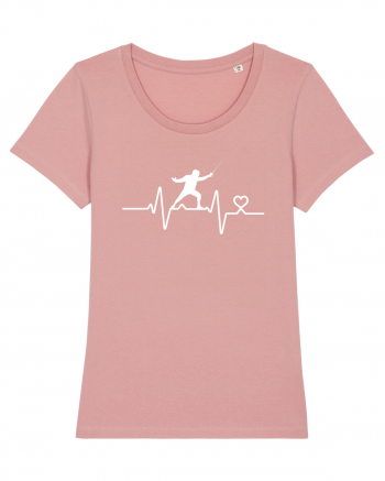 Heart Beat I love fencing Canyon Pink