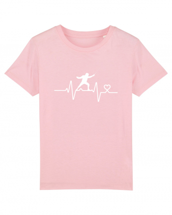Heart Beat I love fencing Cotton Pink