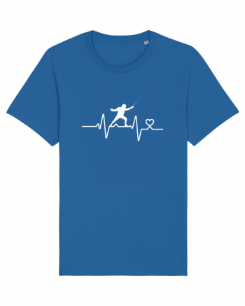 Heart Beat I love fencing Royal Blue