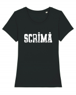 Scrima Tricou mânecă scurtă guler larg fitted Damă Expresser