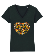 Coffee lovers Tricou mânecă scurtă guler V Damă Evoker