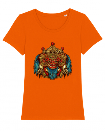 Barong Mask from Bali Bright Orange