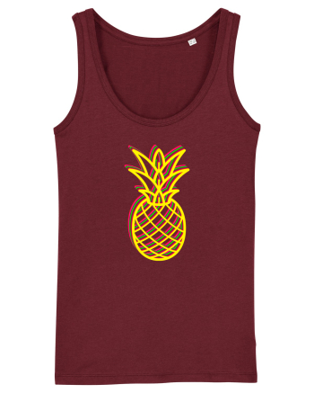 Trippy Pineapple  Burgundy