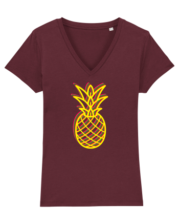 Trippy Pineapple  Burgundy