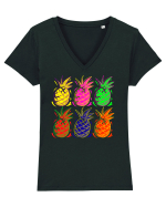 Trippy Pineapple  Tricou mânecă scurtă guler V Damă Evoker