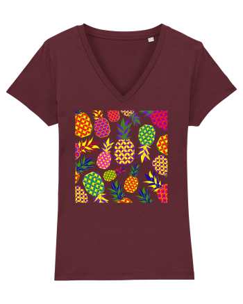 Trippy Pineapple  Burgundy