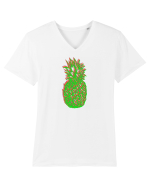 Trippy Pineapple  Tricou mânecă scurtă guler V Bărbat Presenter