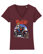 Girl Racer Tricou mânecă scurtă guler V Damă Evoker