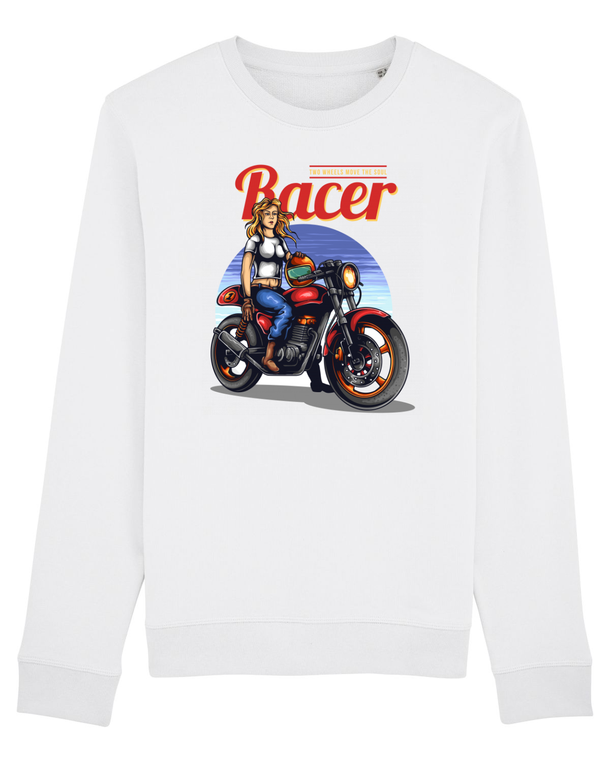 Bluză mânecă lungă Unisex Rise White