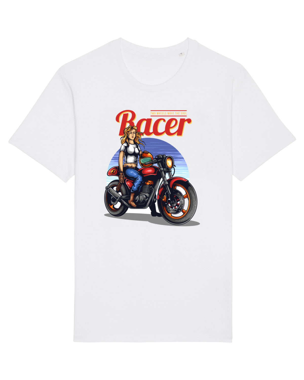 Tricou mânecă scurtă Unisex Rocker White