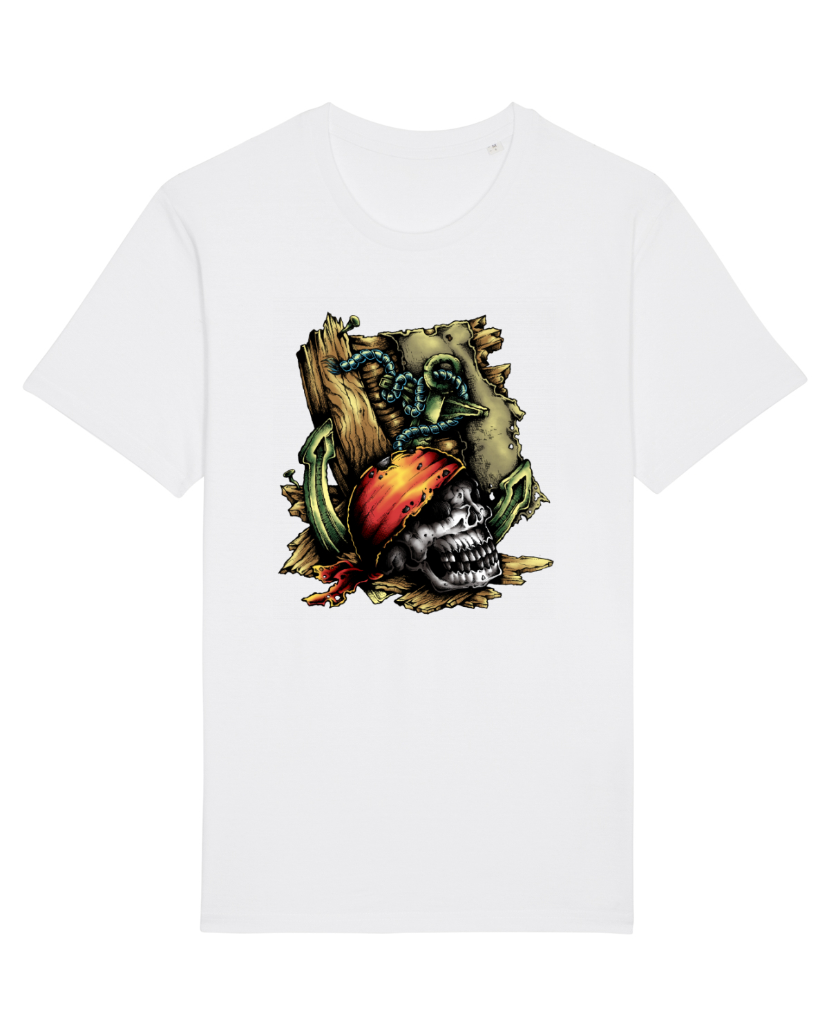 Tricou mânecă scurtă Unisex Rocker White