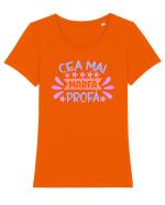 Cea mai marfa profa Tricou mânecă scurtă guler larg fitted Damă Expresser