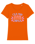 Cea mai marfa diriga Tricou mânecă scurtă guler larg fitted Damă Expresser