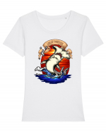 King Of The Ocean Tricou mânecă scurtă guler larg fitted Damă Expresser