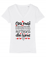 Cea mai iubita persoana din lume Tricou mânecă scurtă guler V Damă Evoker