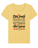 Cea mai iubita persoana din lume Tricou mânecă scurtă guler larg fitted Damă Expresser