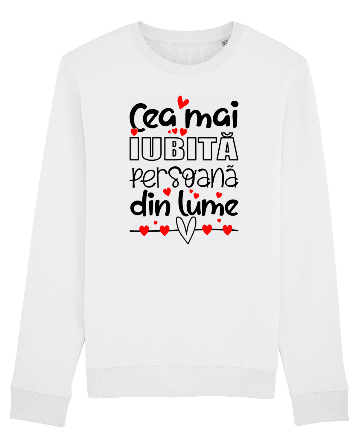 Bluză mânecă lungă Unisex Rise White