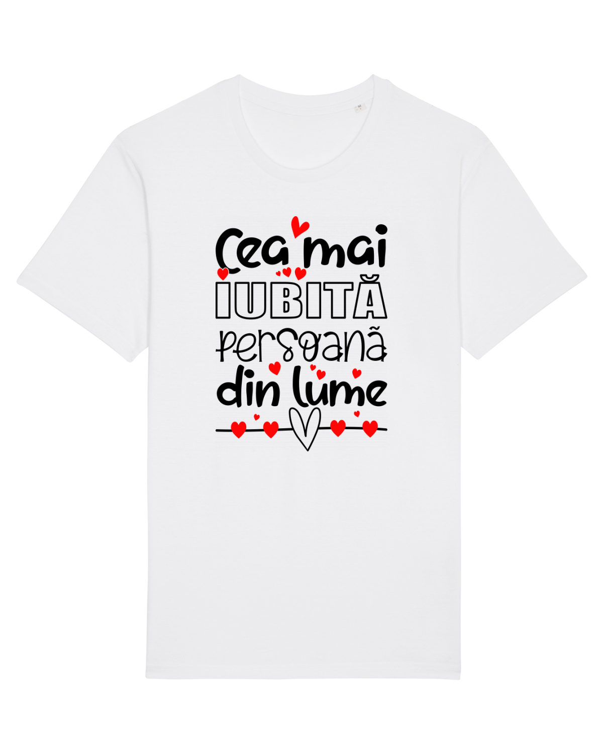 Tricou mânecă scurtă Unisex Rocker White