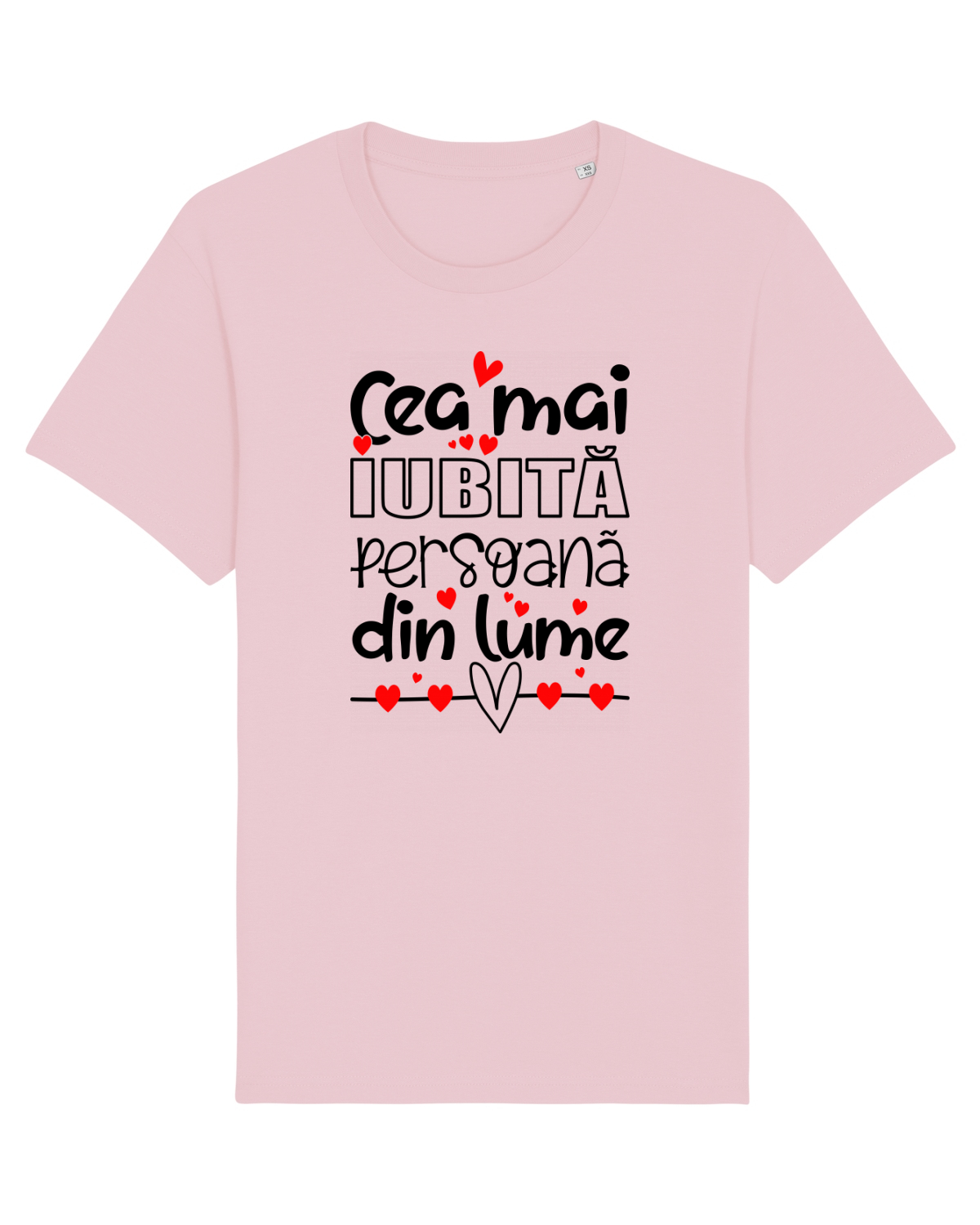 Tricou mânecă scurtă Unisex Rocker Cotton Pink